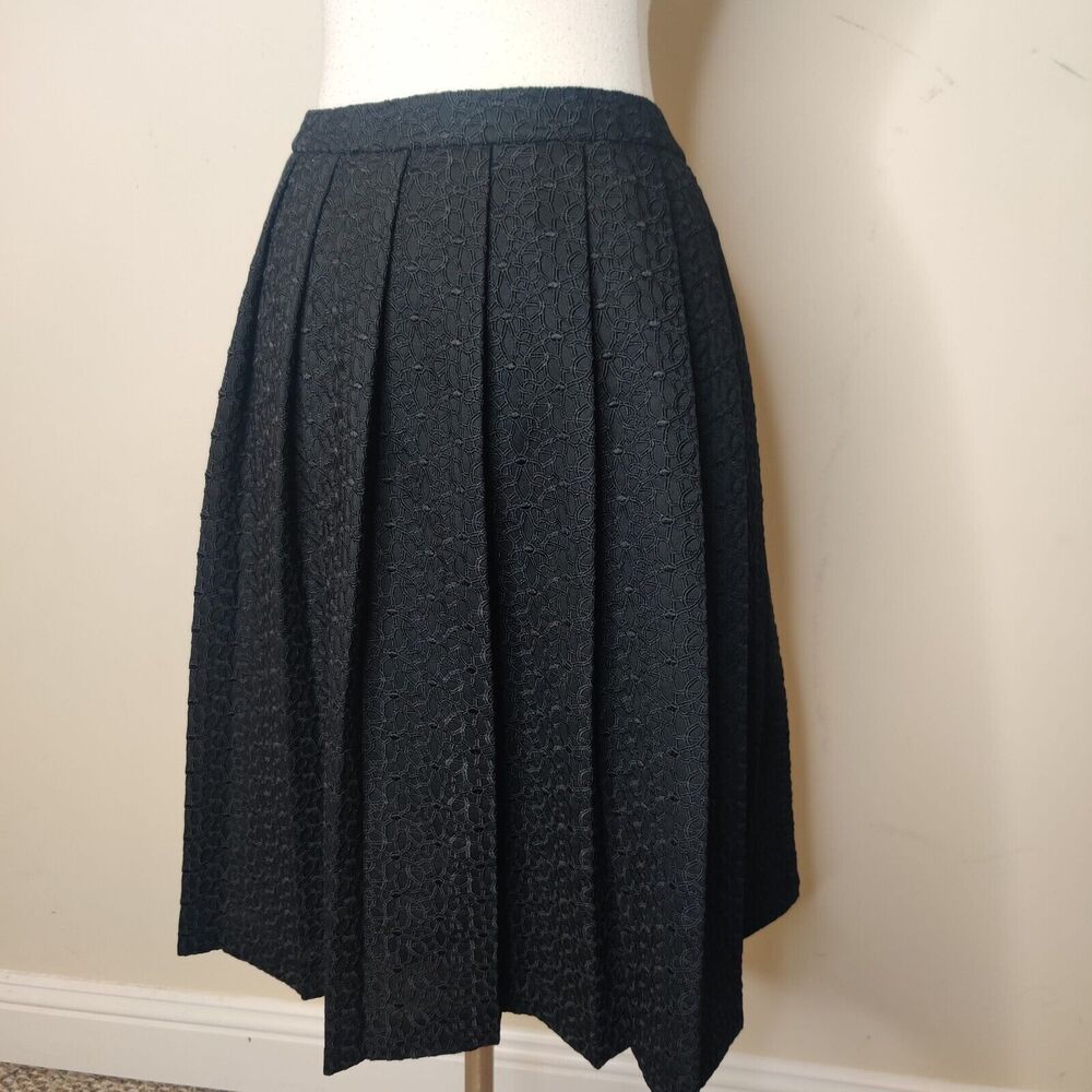 Calvin Klein Black Textured A-Line Skirt - Picture 7 of 10